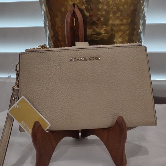 Michael Kors Double Zip Leather Wristlet